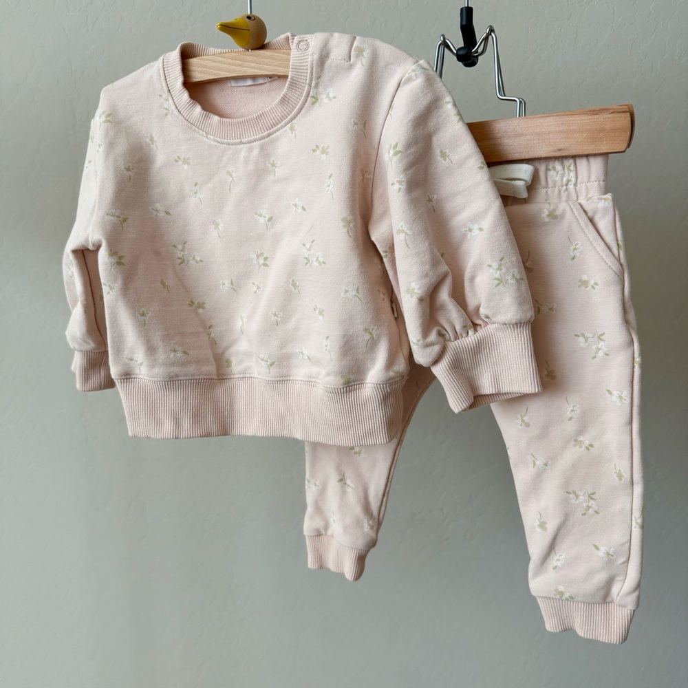 Jamie Kay Penny Sweatshirt Pants Set in Evie Floral | Sz 6-12 mo